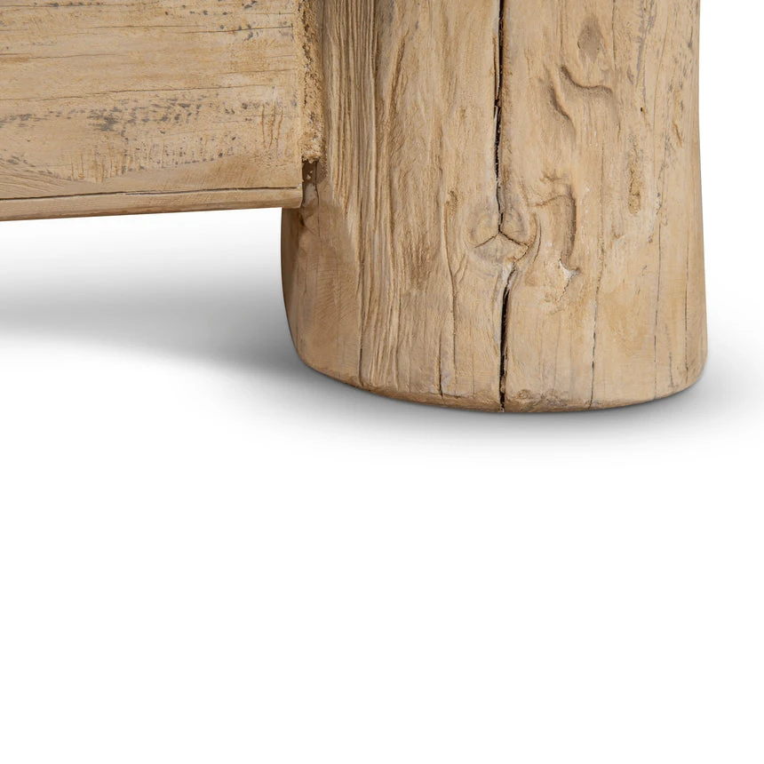 100cm Elm Round Coffee Table - Natural - Image 10