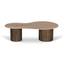 1.2m Travertine Top Coffee Table - Walnut -Calibre Furniture Sales Store CF8715 RB1.2mTavertineTopCoffeeTable Walnut 9 860x ee86134f a0c4 444e 86be 76ffeb7a9a61
