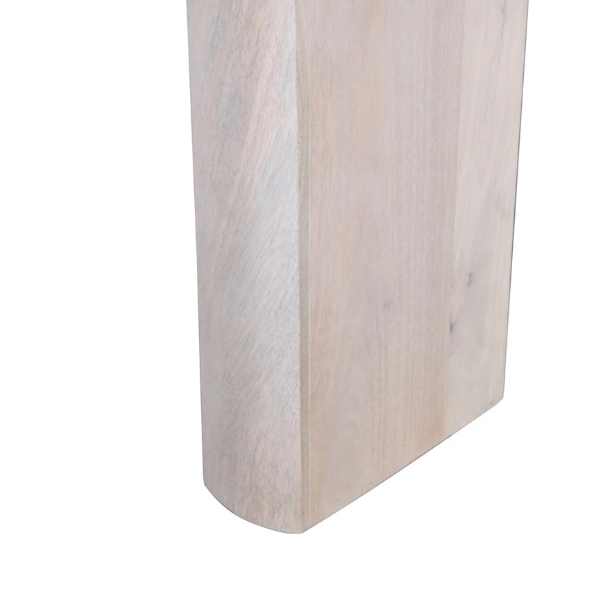 1.2m Travertine Top Coffee Table - White Base - Image 11