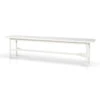 1.8m Wooden Bench - Full White