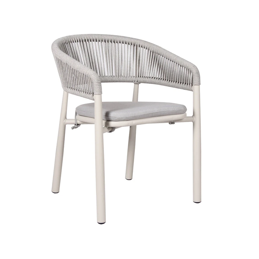 Sand White Outdoor Dining Chair - Light Grey (Set Of 2) 3 Sand White Outdoor Dining Chair - Light Grey (Set Of 2) - Image 3