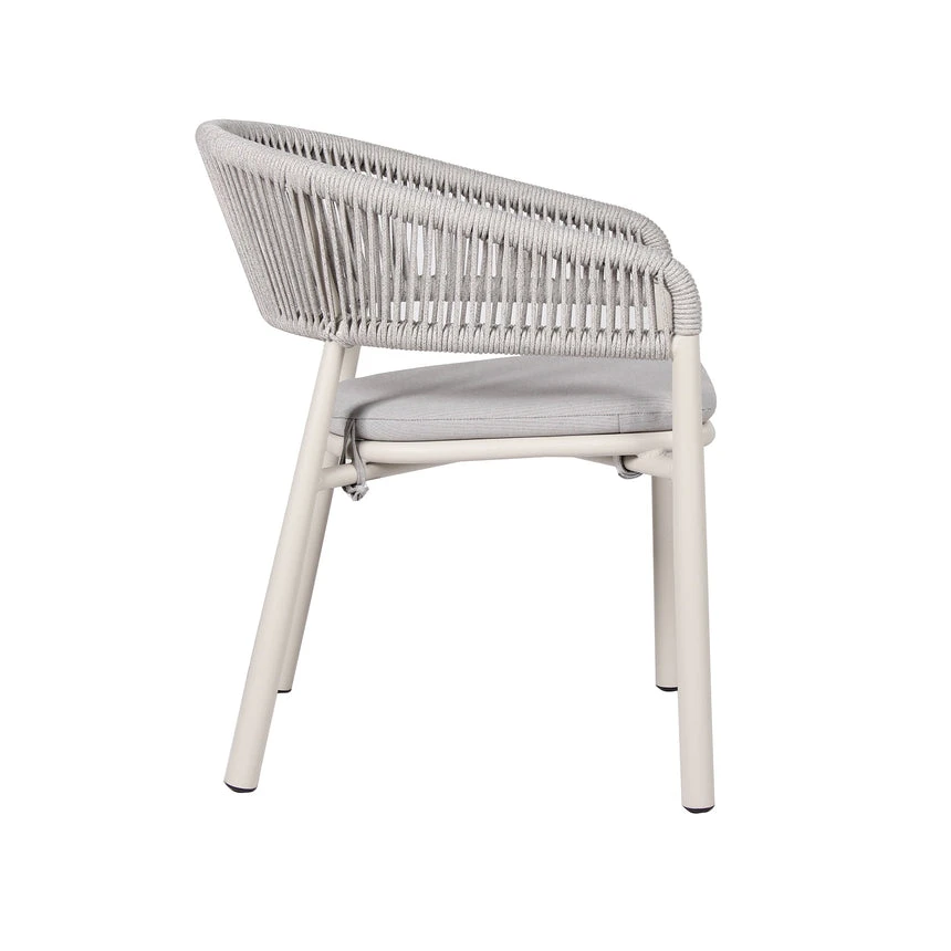Sand White Outdoor Dining Chair - Light Grey (Set Of 2) 5 Sand White Outdoor Dining Chair - Light Grey (Set Of 2) - Image 5