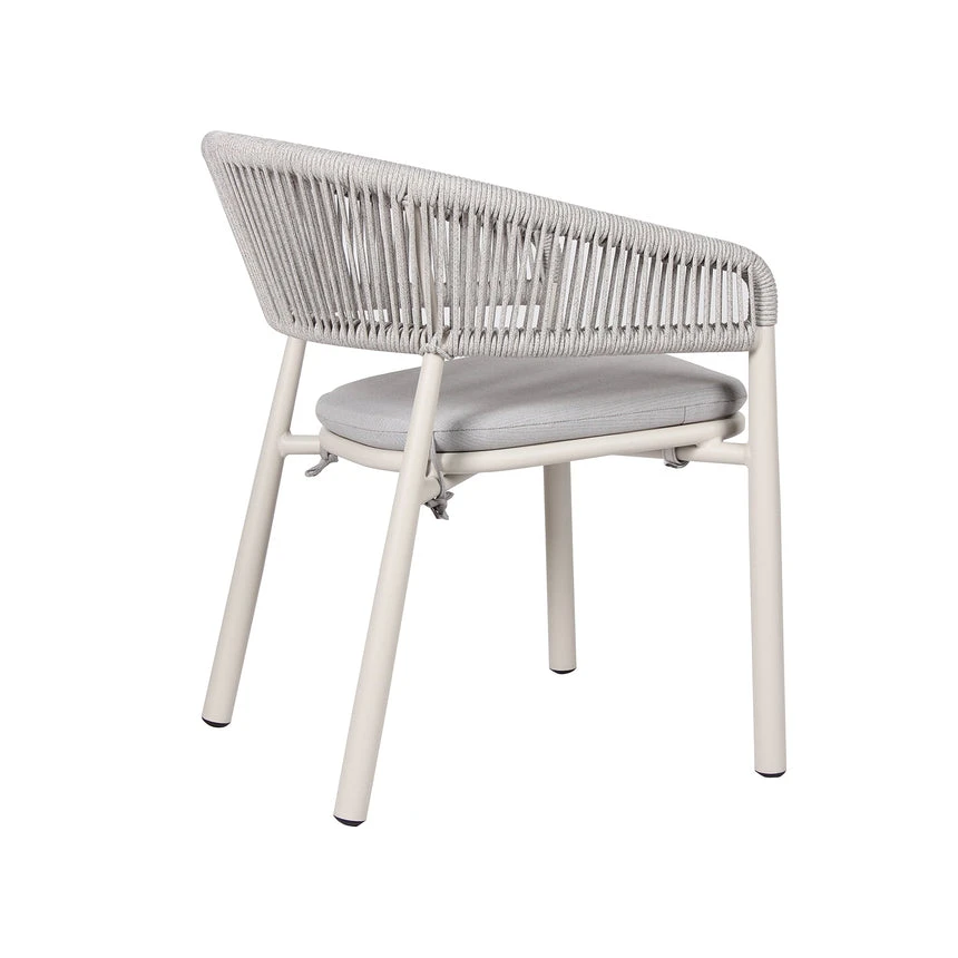 Sand White Outdoor Dining Chair - Light Grey (Set Of 2) 6 Sand White Outdoor Dining Chair - Light Grey (Set Of 2) - Image 6
