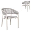 Sand White Outdoor Dining Chair - Light Grey (Set Of 2)