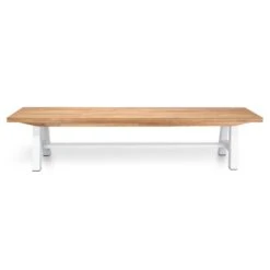 Outdoor Wooden Bench - Natural Top And White Legs -Calibre Furniture Sales Store DSC 5198 860x 194a29bf acaf 4413 845d 4a27705c35d1