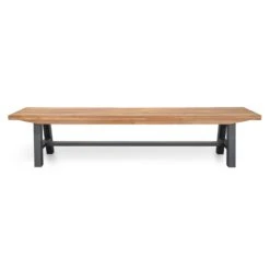 Outdoor Wooden Bench - Natural Top And Black Legs -Calibre Furniture Sales Store DSC 5240 860x 00e0d54b 2a07 4eeb 8659 6602283bb3e3