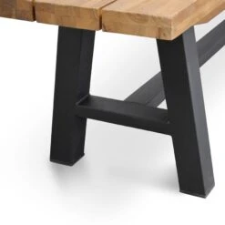 Outdoor Wooden Bench - Natural Top And Black Legs -Calibre Furniture Sales Store DSC 5243 860x 568f8065 fa17 433b af04 4f93b802e659