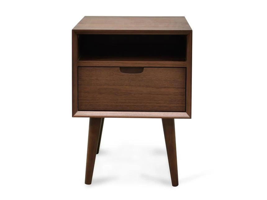 SQ Wooden Bedside Table - Walnut - Image 2