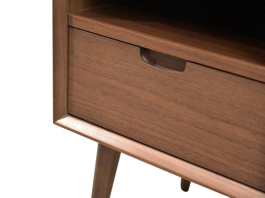 SQ Wooden Bedside Table - Walnut - Image 4