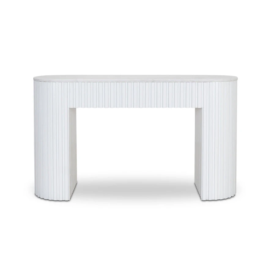 1.5m Marble Console Table - White - Image 2