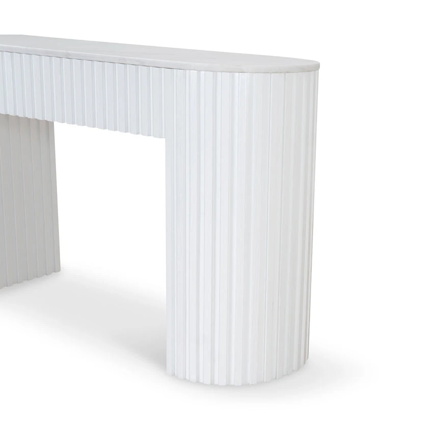 1.5m Marble Console Table - White - Image 5