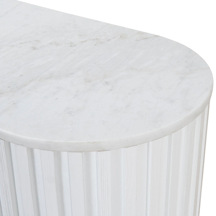 1.5m Marble Console Table - White - Image 7