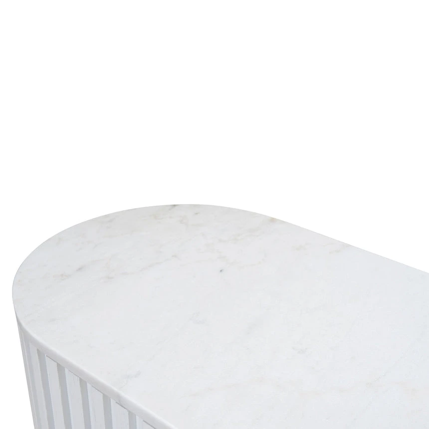 1.5m Marble Console Table - White - Image 8