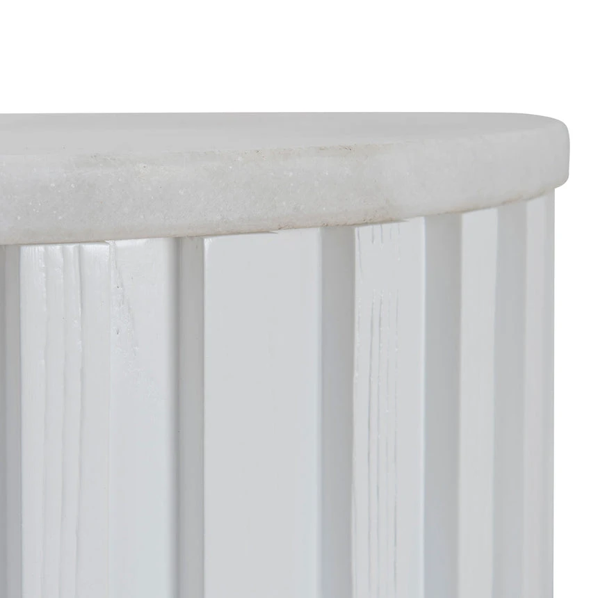 1.5m Marble Console Table - White - Image 9