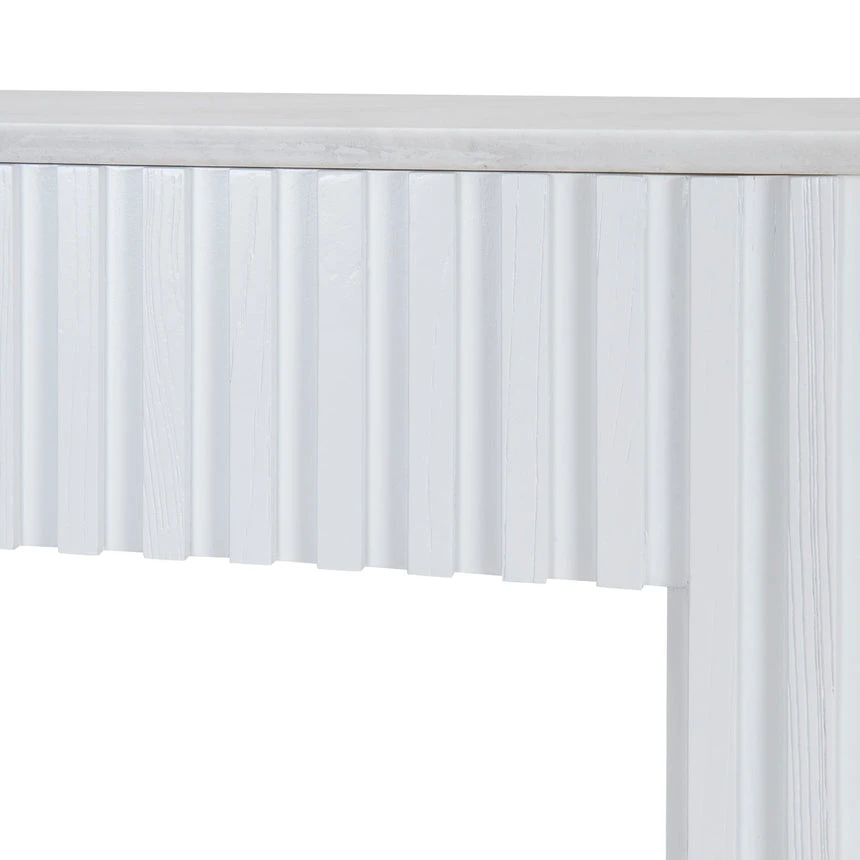 1.5m Marble Console Table - White - Image 10