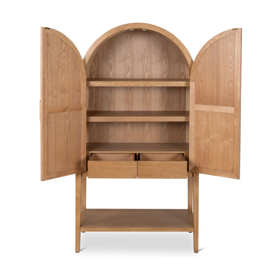 1.83m (H) Ash Curve Cabinet - Natural 4 1.83m (H) Ash Curve Cabinet - Natural - Image 4
