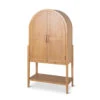 1.83m (H) Ash Curve Cabinet - Natural