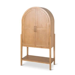 1.83m (H) Ash Curve Cabinet - Natural