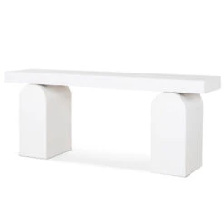 1.9m New Elm Console Table - Full White