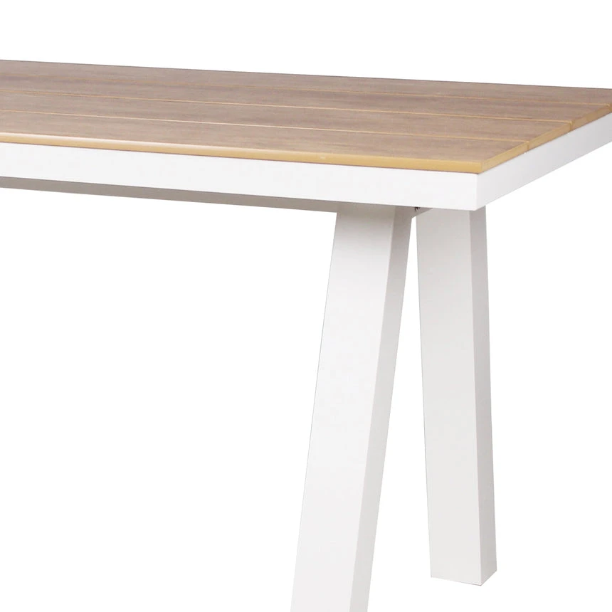1.8m Sand White Outdoor Dining Table - Natural - Image 5