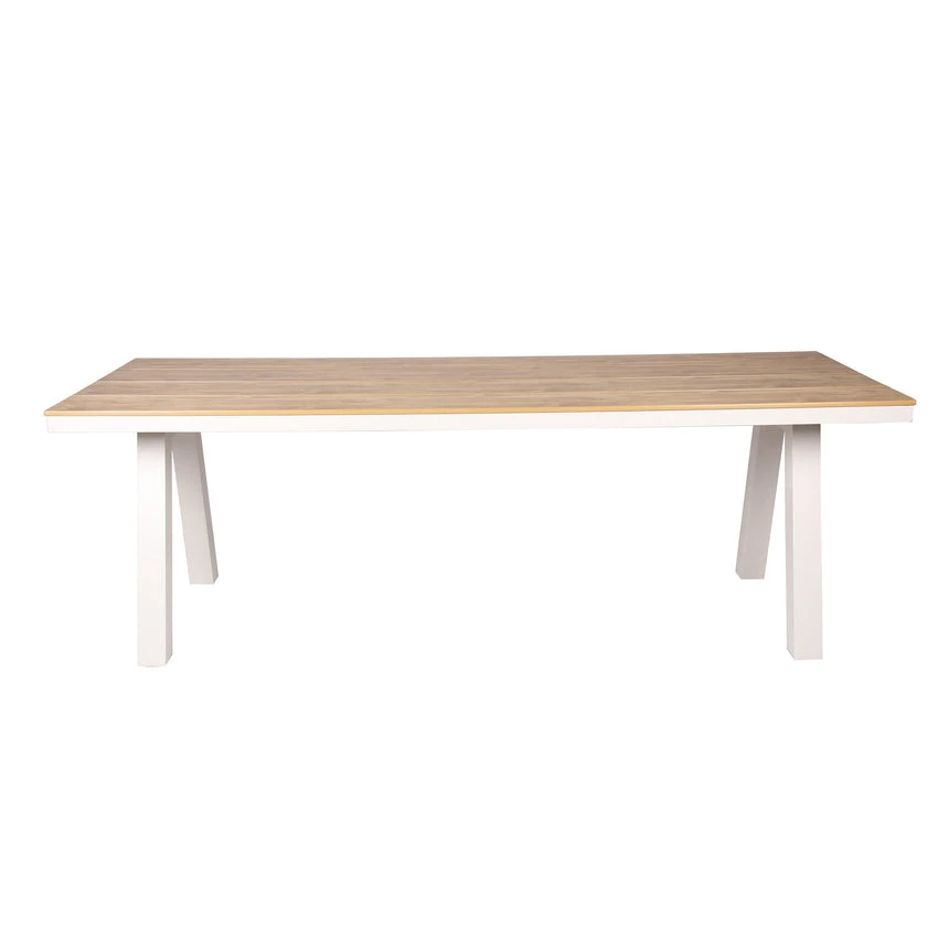2.3m Sand White Outdoor Dining Table - Natural - Image 2