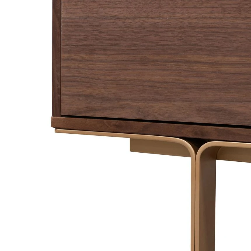 1.45m Walnut Buffet Unit - Brass 10 1.45m Walnut Buffet Unit - Brass - Image 10