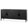 1.8m Wooden Buffet Unit - Black