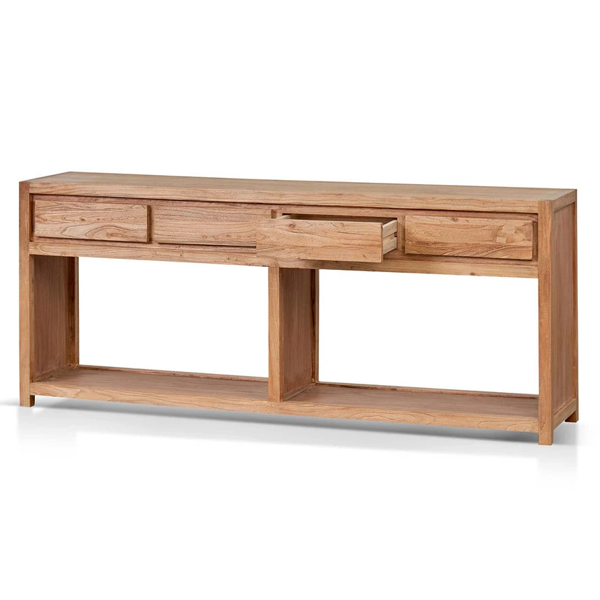 Reclaimed 1.8m Console Table - Natural - Image 4