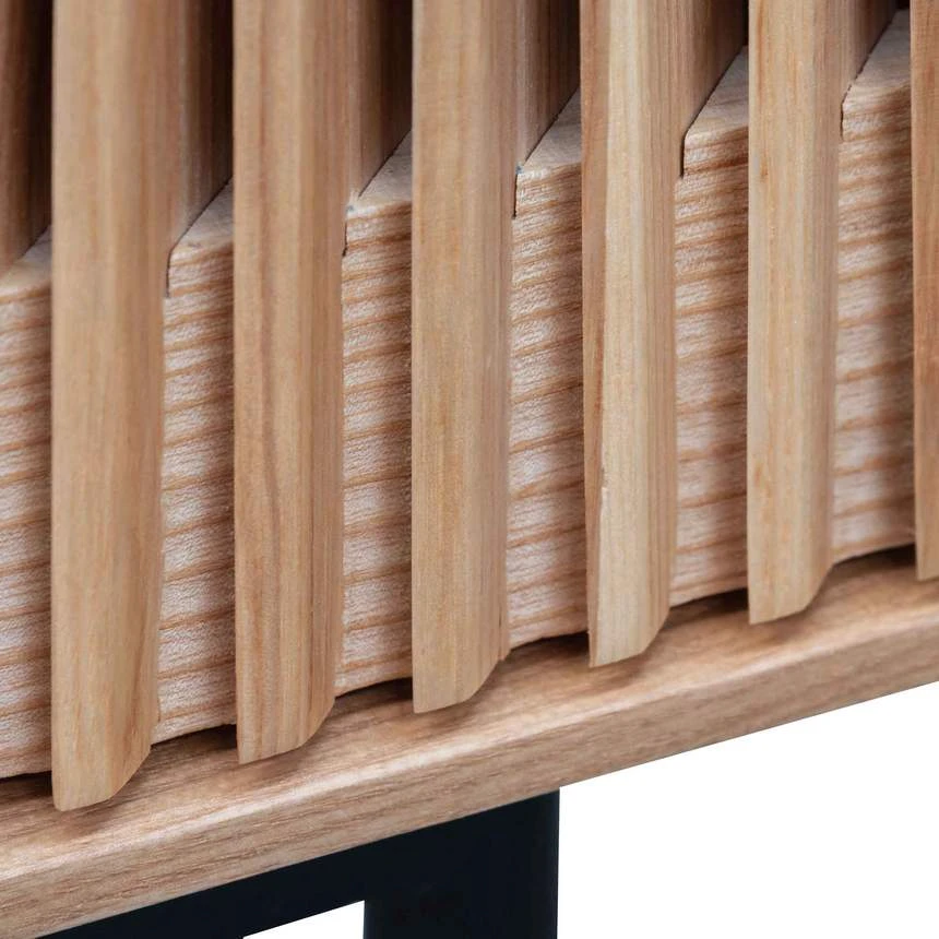 120cm Console Table - Natural With Black Legs - Image 12