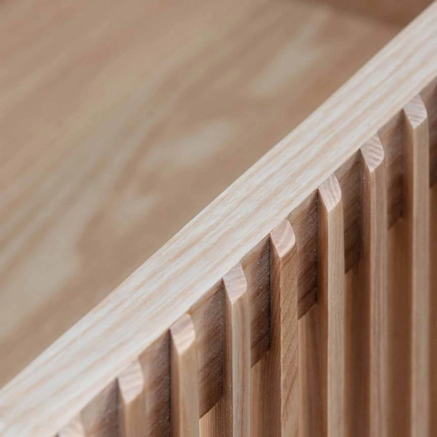 120cm Console Table - Natural With Black Legs - Image 10