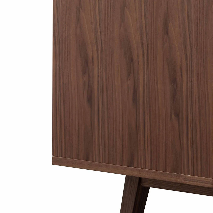 1.6m Sideboard Buffet Unit - Walnut With Black Doors - Image 8