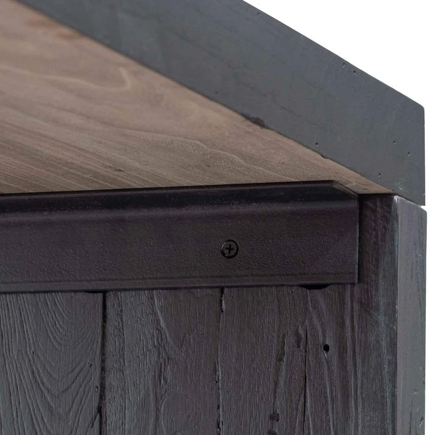 Reclaimed Console Table - Black - Image 11