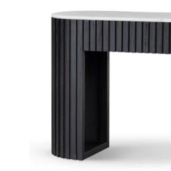 1.5m White Marble Console Table - Black -Calibre Furniture Sales Store DT6965 NI 2 860x 83e1f651 9ad8 4b03 bca7 3ff88a5e6c51