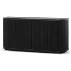 1.6m Veneer Top Buffet Unit - Full Black