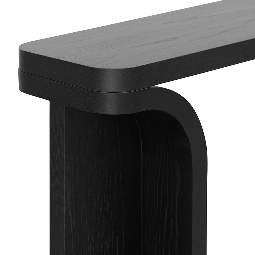 1.5m Console Table - Black Oak - Image 4