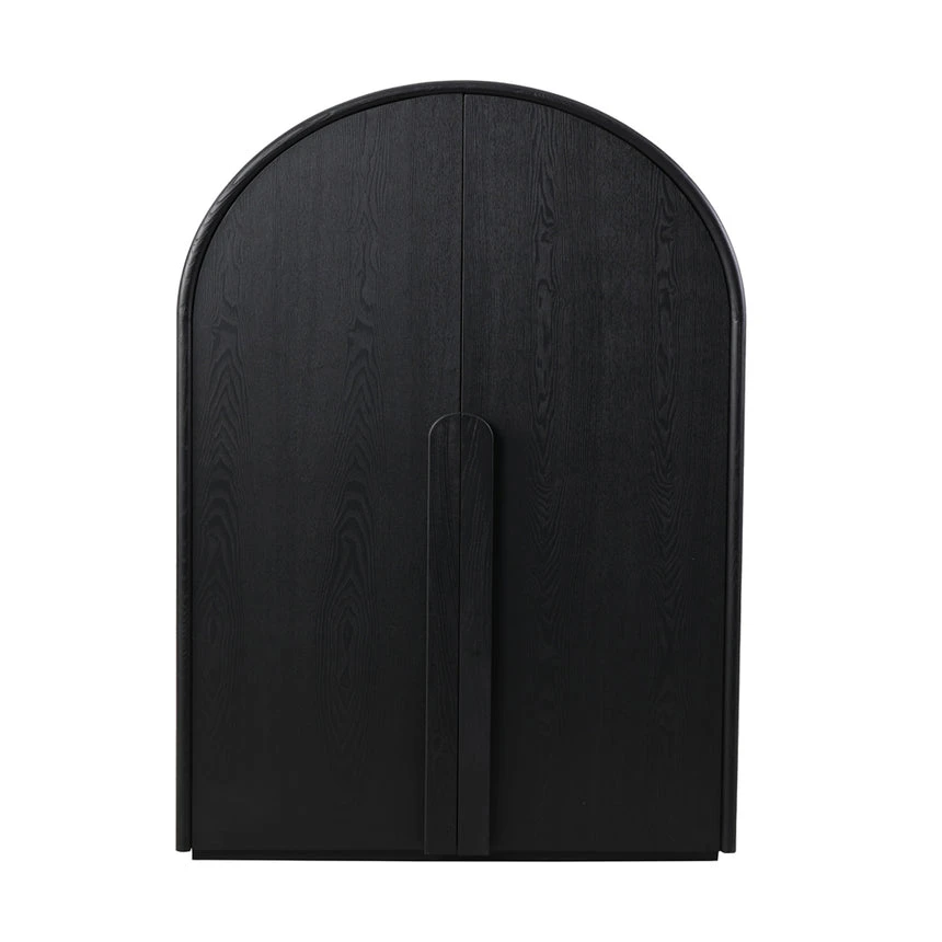 150cm (H) Ash Curve Cabinet - Full Black 2 150cm (H) Ash Curve Cabinet - Full Black - Image 2