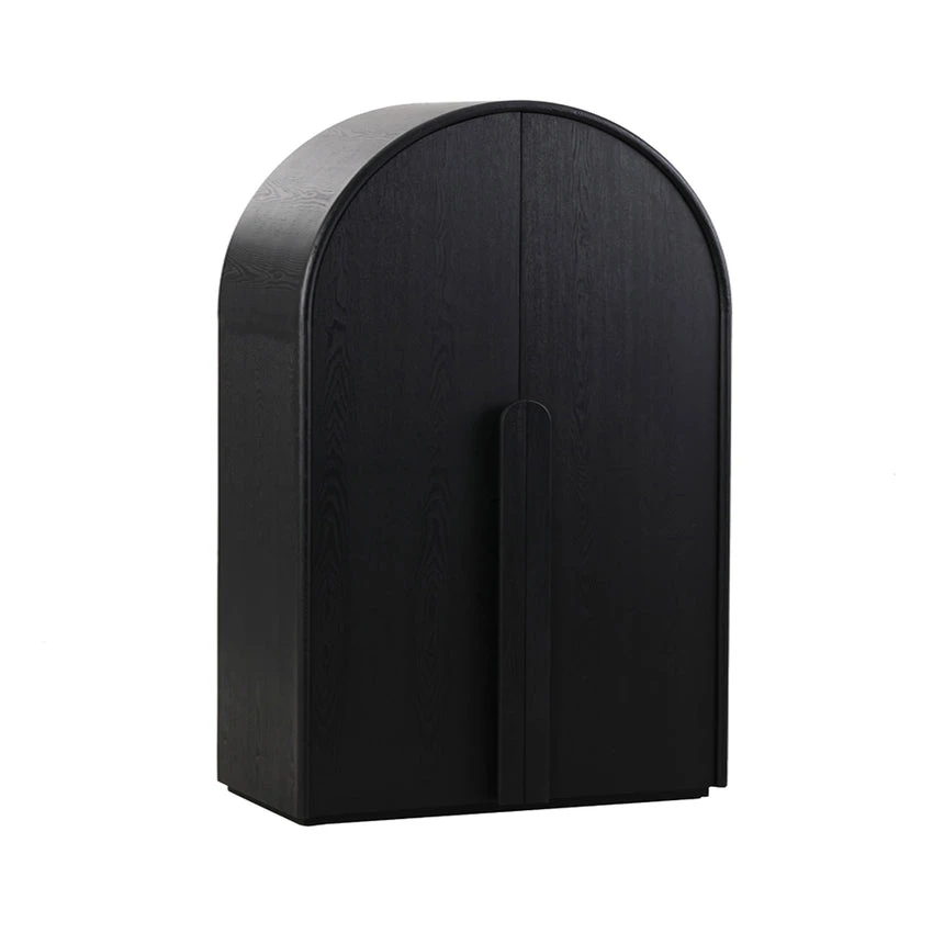 150cm (H) Ash Curve Cabinet - Full Black 1 150cm (H) Ash Curve Cabinet - Full Black