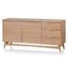 Wide Sideboard Unit With Drawers - Natural Oak