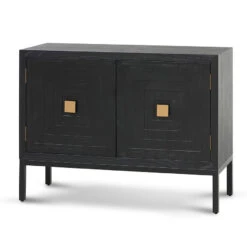 1.08m Elm Sideboard Unit - Full Black