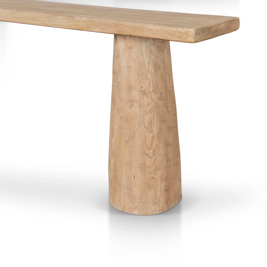 1.83m Elm Console Table - Natural - Image 8