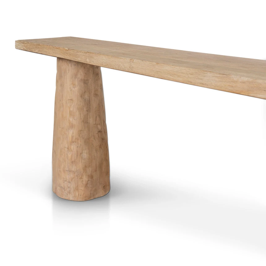 1.83m Elm Console Table - Natural - Image 9