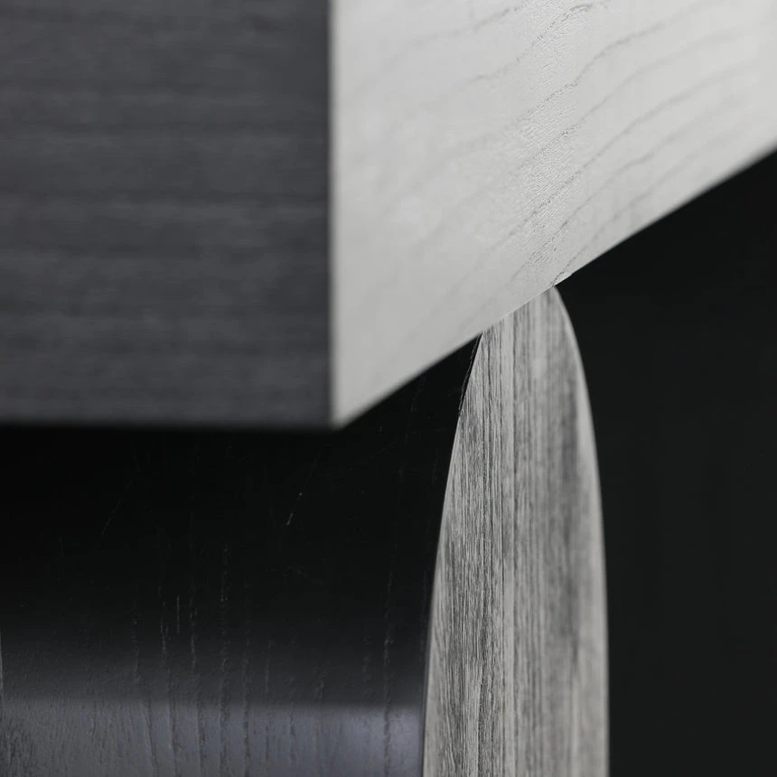 1.55m New Elm Console Table - Full Black - Image 3