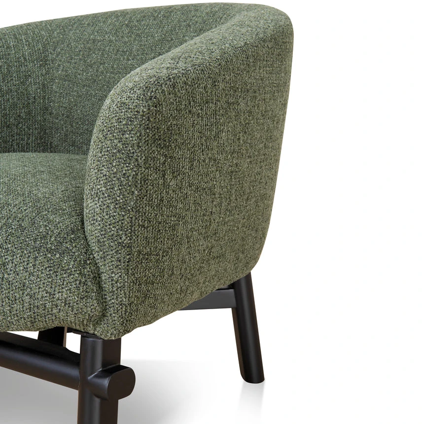 Fabric Armchair - Coral Dark Green - Image 8
