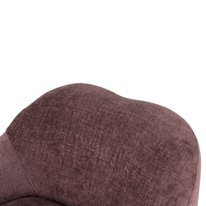 Fabric Armchair - Plum - Image 12