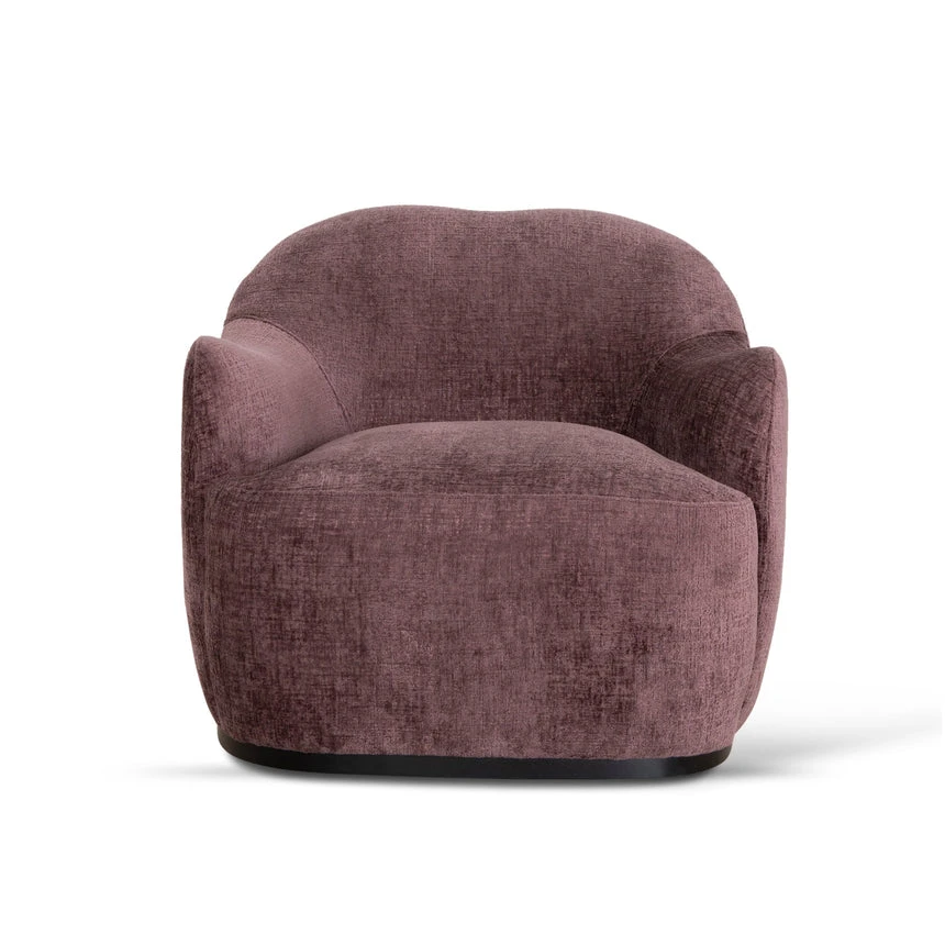 Fabric Armchair - Plum - Image 2