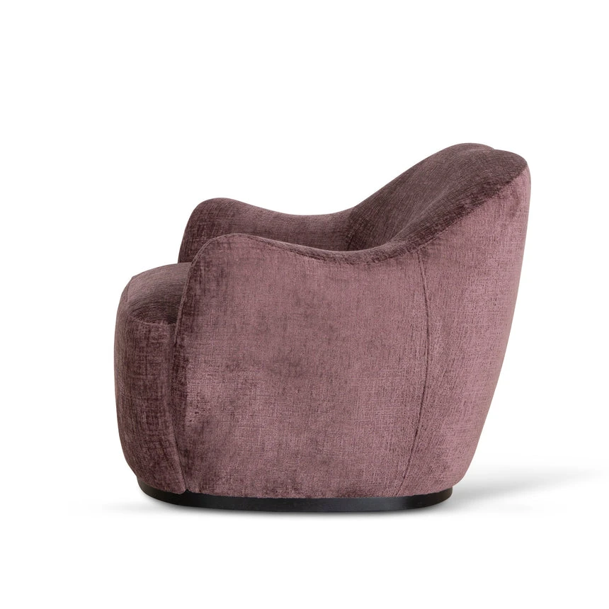 Fabric Armchair - Plum - Image 3