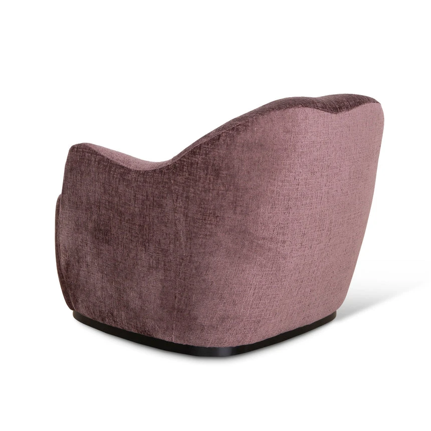 Fabric Armchair - Plum - Image 4