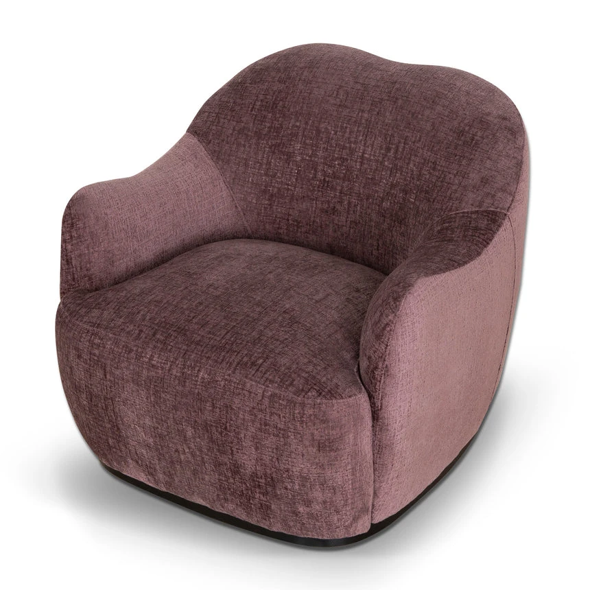 Fabric Armchair - Plum - Image 6