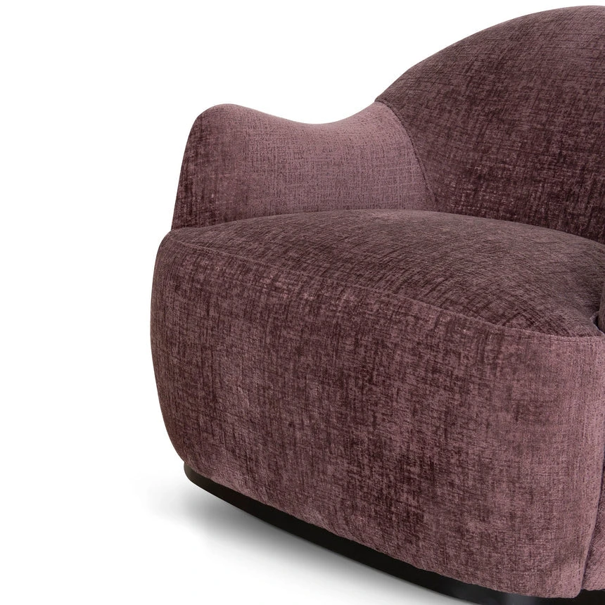 Fabric Armchair - Plum - Image 8