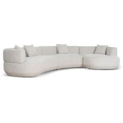 Modular Right Chaise Sofa - Coral Natural Linen